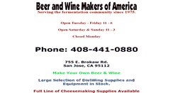 Desktop Screenshot of beerandwinemakers.com